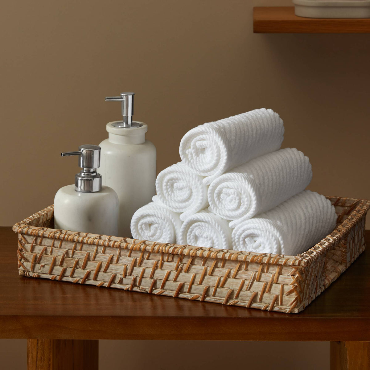 Diagonal Ribbed - White