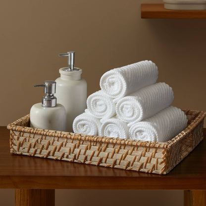 Diagonal Ribbed - White