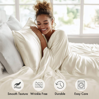 Satin Luxury Sheet Set - Ivory