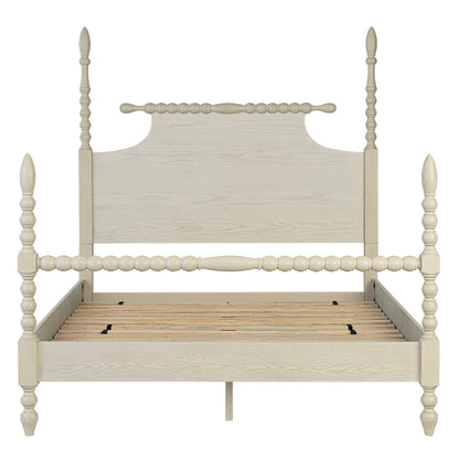 Beckett Turned Wood Spindle Bed - Antique Cream