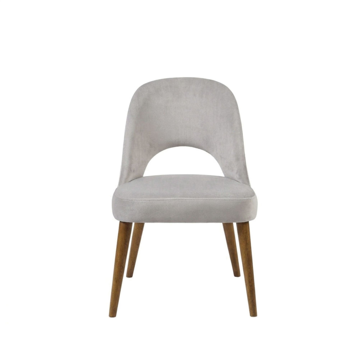 Nola Upholstered Dining Side Chairs with Cutout Back design (Set of 2) - Taupe