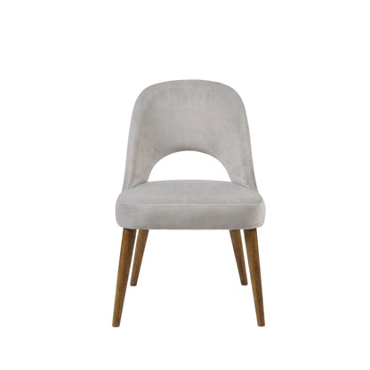 Nola Upholstered Dining Side Chairs with Cutout Back design (Set of 2) - Taupe