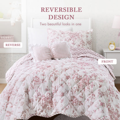 Adele Quilt Set - Pink