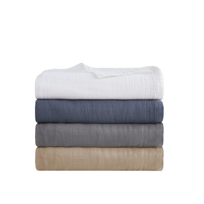 Gauze 100% Cotton Lightweight Blanket - Charcoal
