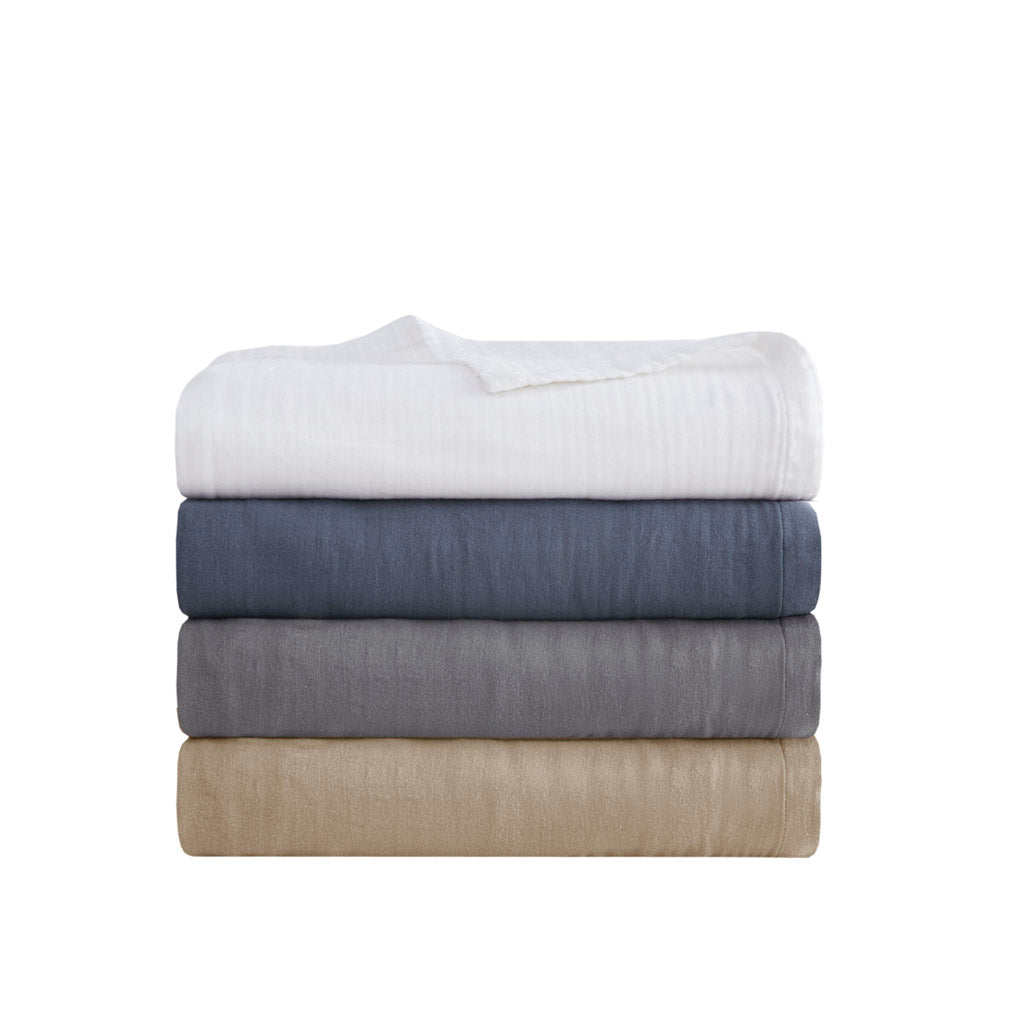 Gauze 100% Cotton Lightweight Blanket - White