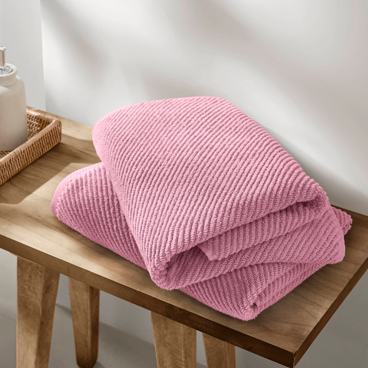 Diagonal Ribbed - Pink