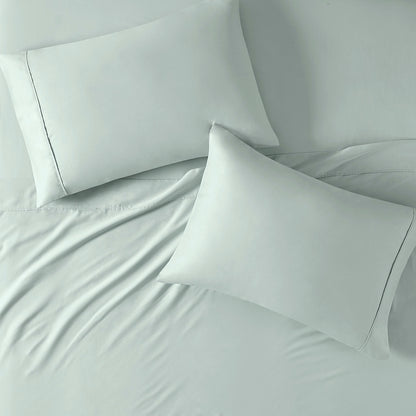 300 Thread Count 100% Organic Cotton Deep Pocket Sheet Set - Aqua
