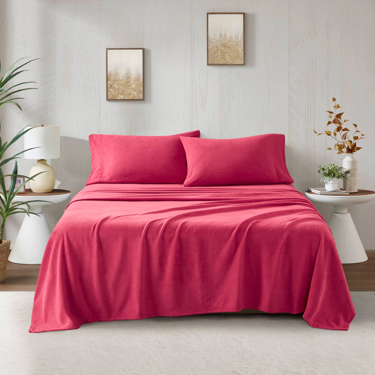 Micro Fleece Sheet Set - Red
