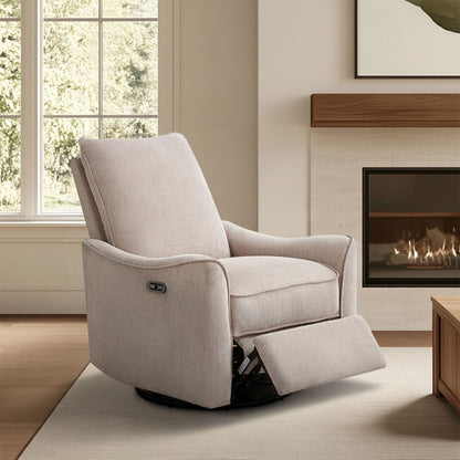 Cameron Power Recliner 3-in-1 with Swivel, Glider, Charging Station - Beige