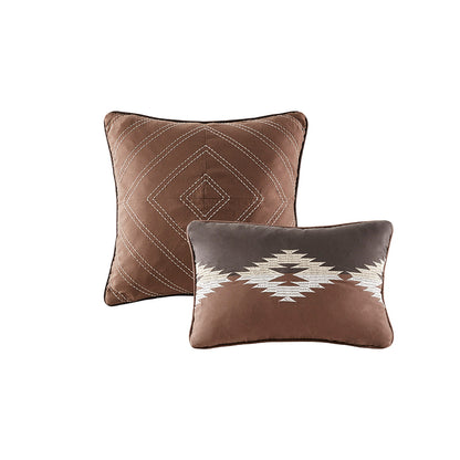 Bitter Creek Oversized Comforter Set - Grey/Brown