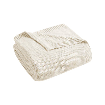 Bree Knit Blanket - Ivory
