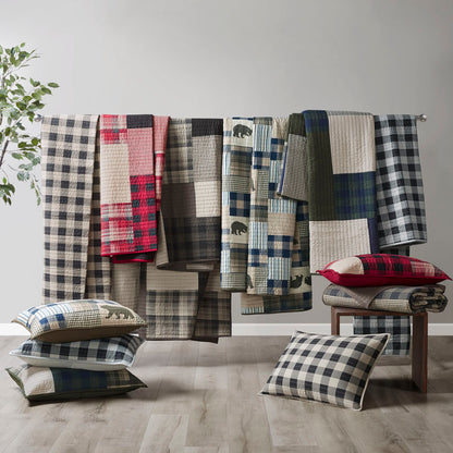 Sunset Oversized Cotton Quilt Mini Set - Red