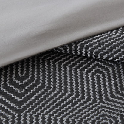 Shades of Serenity Jacquard Comforter Set - Black