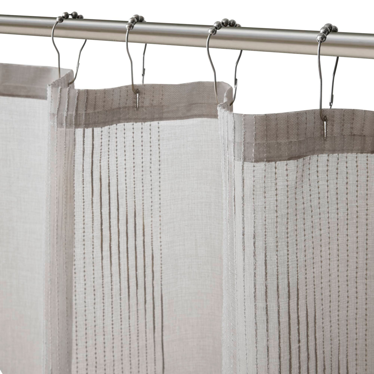 Anna Sheer Shower Curtain - Grey