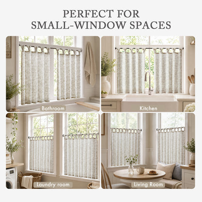 Lana Floral Window Panel - Neutral