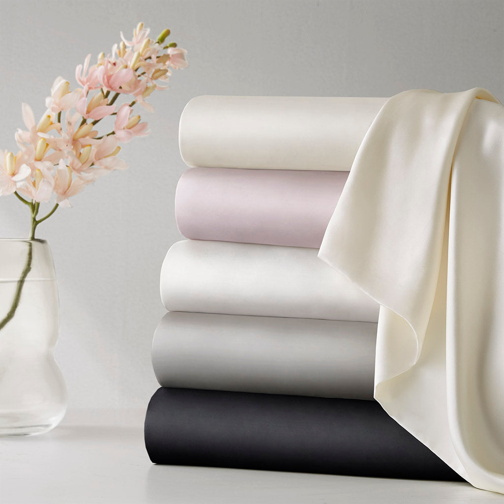 100% Mulberry Silk Pillowcase Single Piece - Ivory