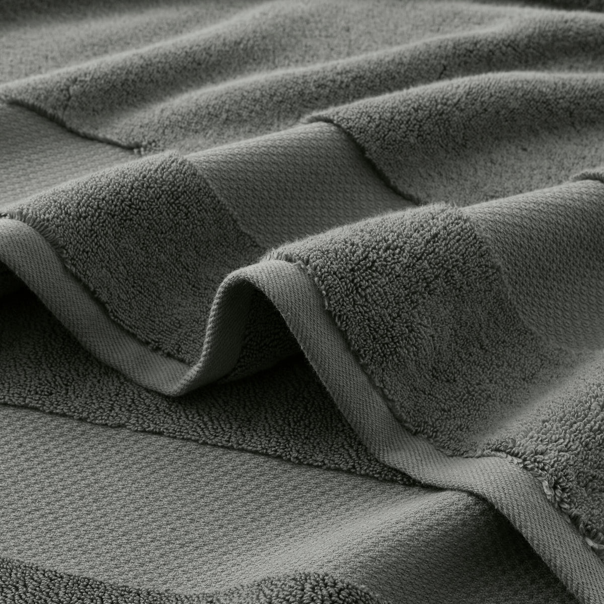 Turkish 100% Cotton Bath Sheet 2 Piece Set - Charcoal