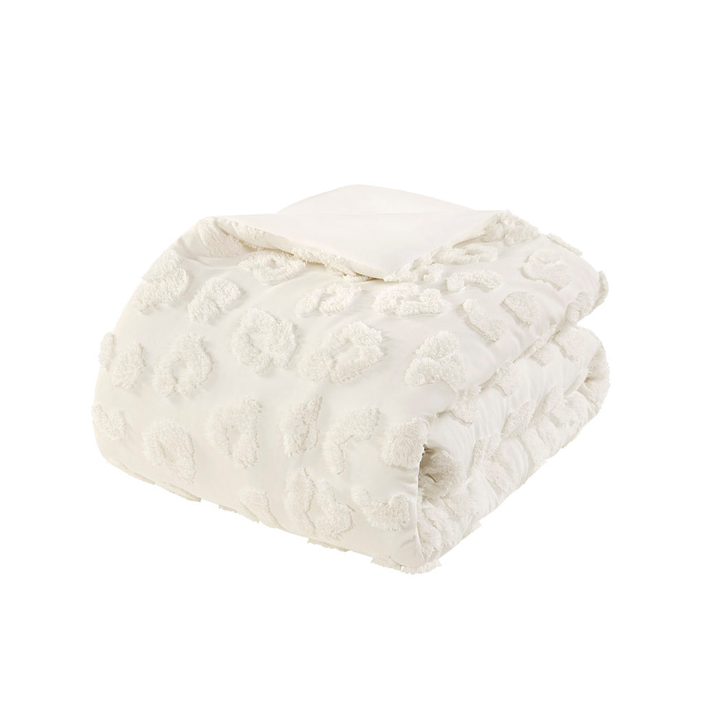 Larissa Animal Chenille Comforter Set - Off-White