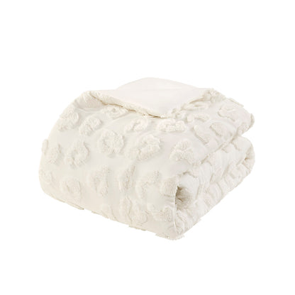 Larissa Animal Chenille Comforter Set - Off-White