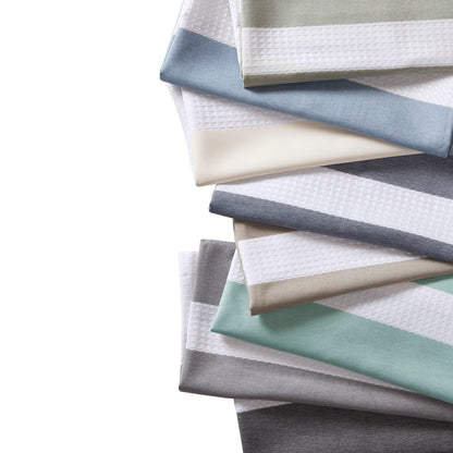 Spa Waffle Shower Curtain with 3M Treatment - Grey