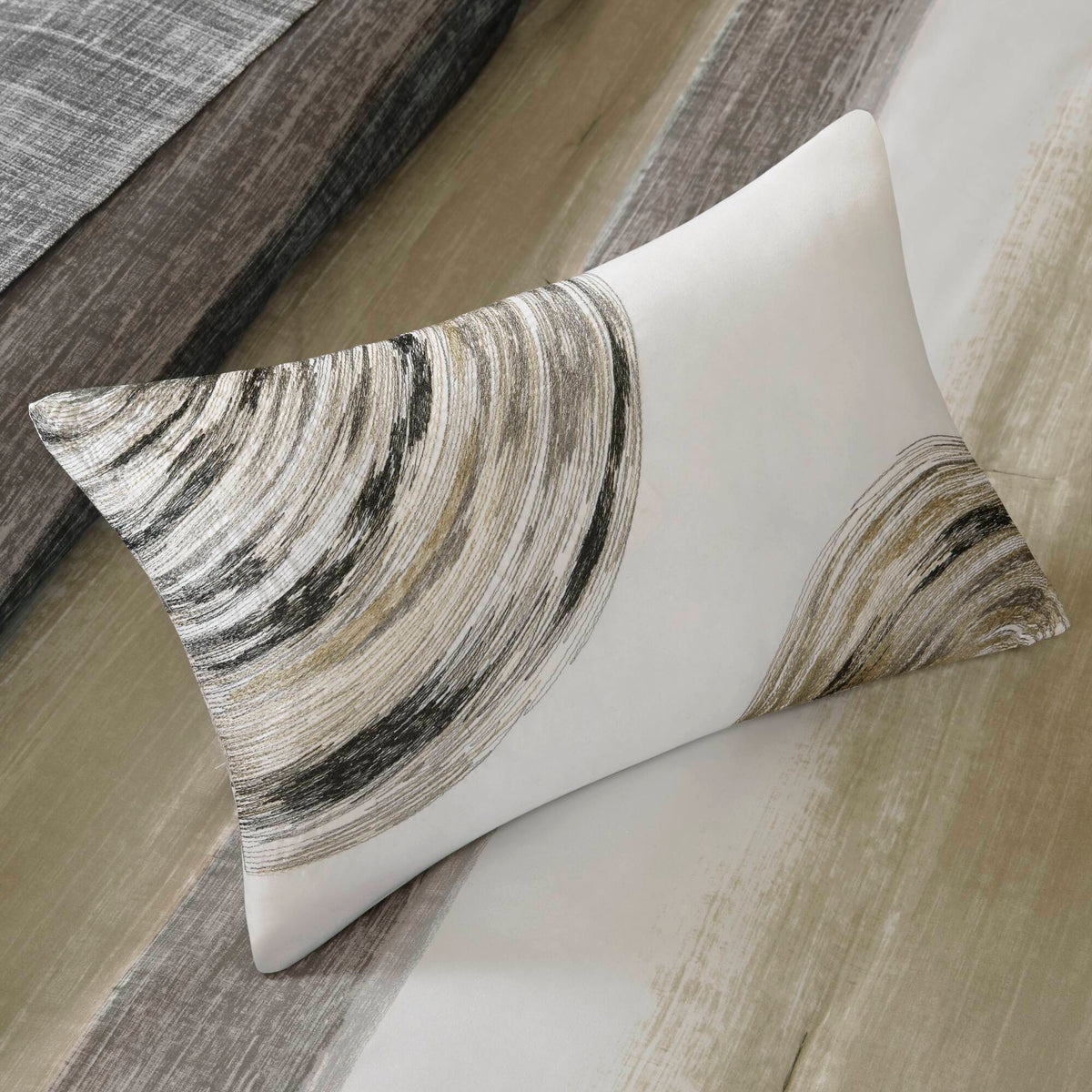 Saben Comforter Set with Cotton Bed Sheets - Taupe