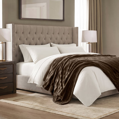 Duke Long Fur Throw - Brown