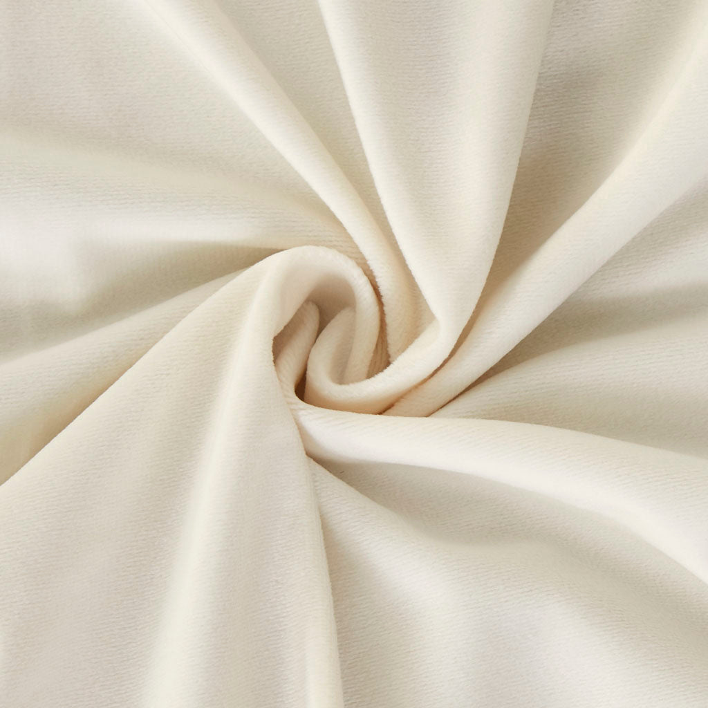 Colt Room Darkening Poly Velvet Rod Pocket/Back Tab Curtain Panel Pair - Ivory