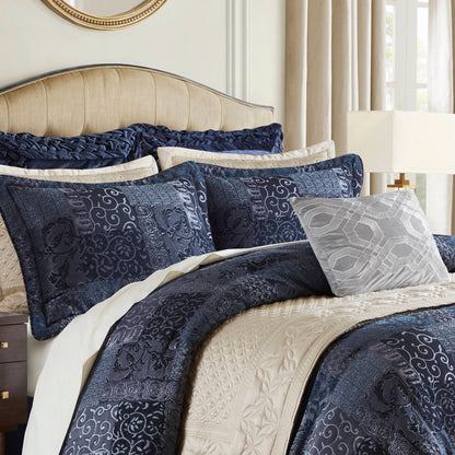 Galleria 4 Piece Comforter Set - Navy