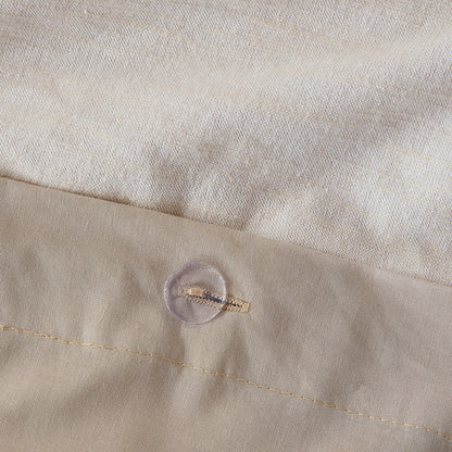Dover 5 PC Organic Cotton Oversized Comforter Cover Set w/removable insert - Natural