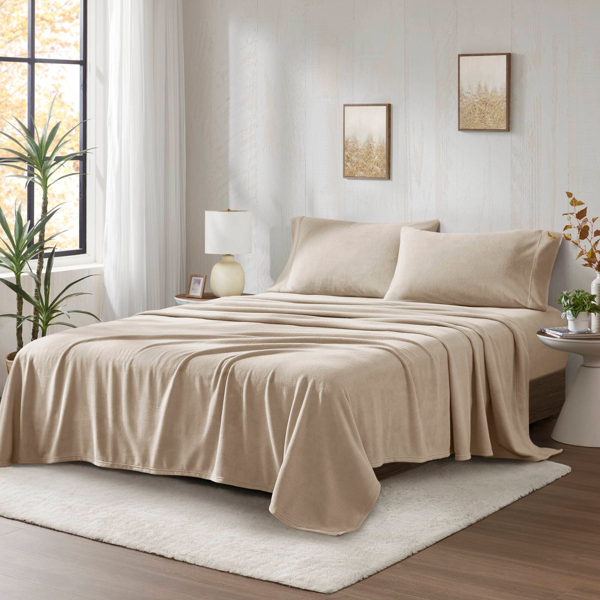 Micro Fleece Sheet Set - Khaki