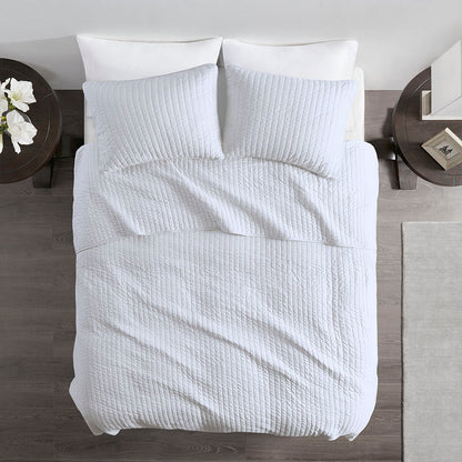 Keaton Quilt Set - White
