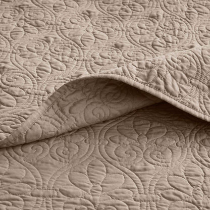Quebec Reversible Quilt Set - Khaki