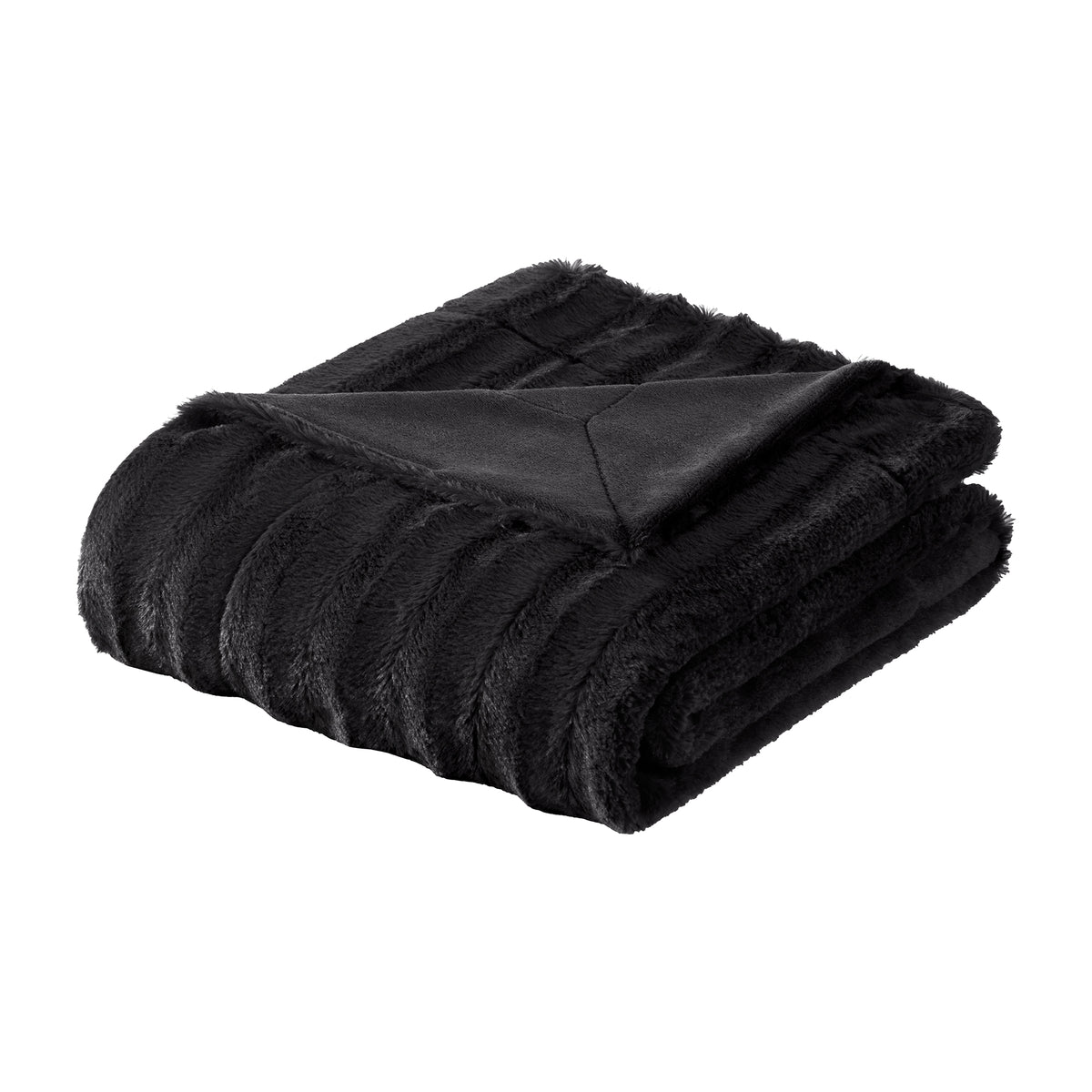 Duke Long Fur Throw - Black