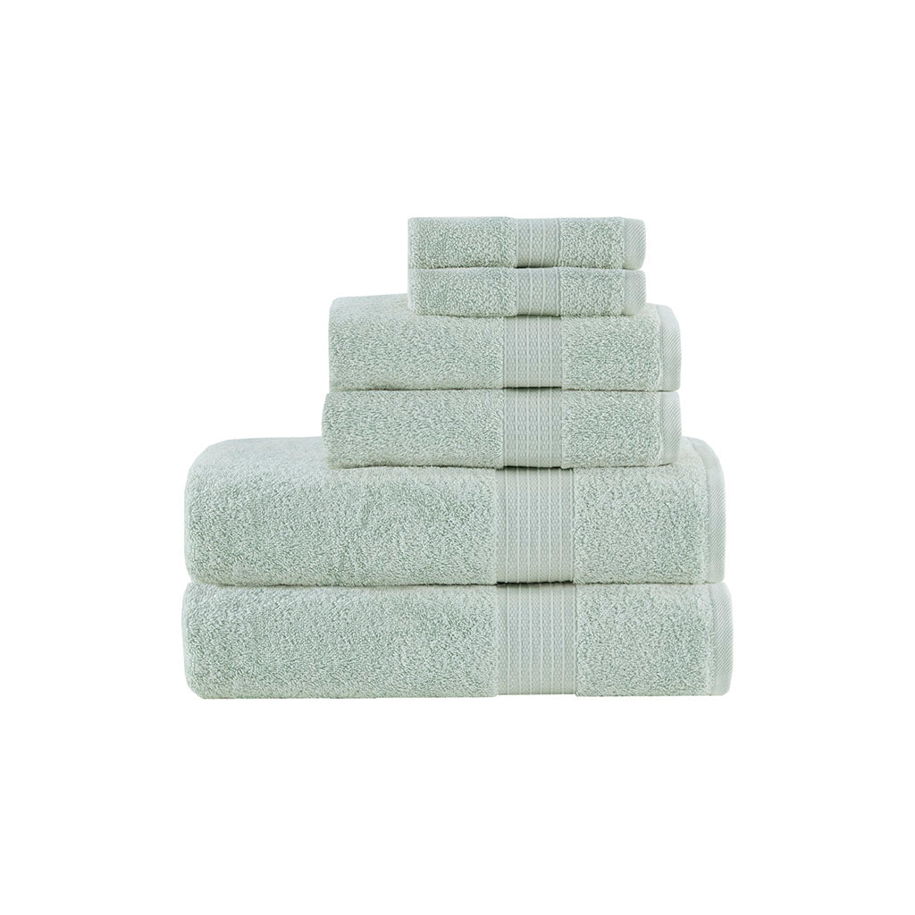 Organic 6 Piece Organic Cotton Towel Set - Seafoam