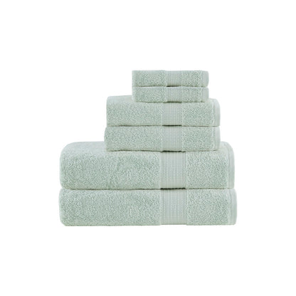 Organic 6 Piece Organic Cotton Towel Set - Seafoam