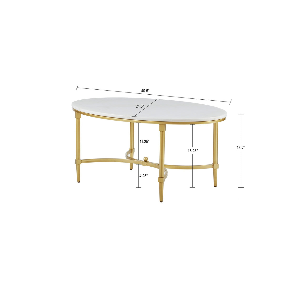 Bordeaux Coffee Table - White/Gold