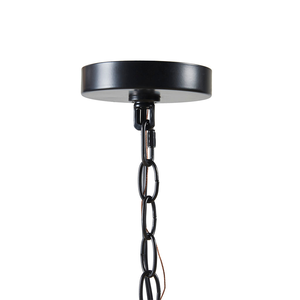 Adele Farmhouse Metal Pendant - White/Black
