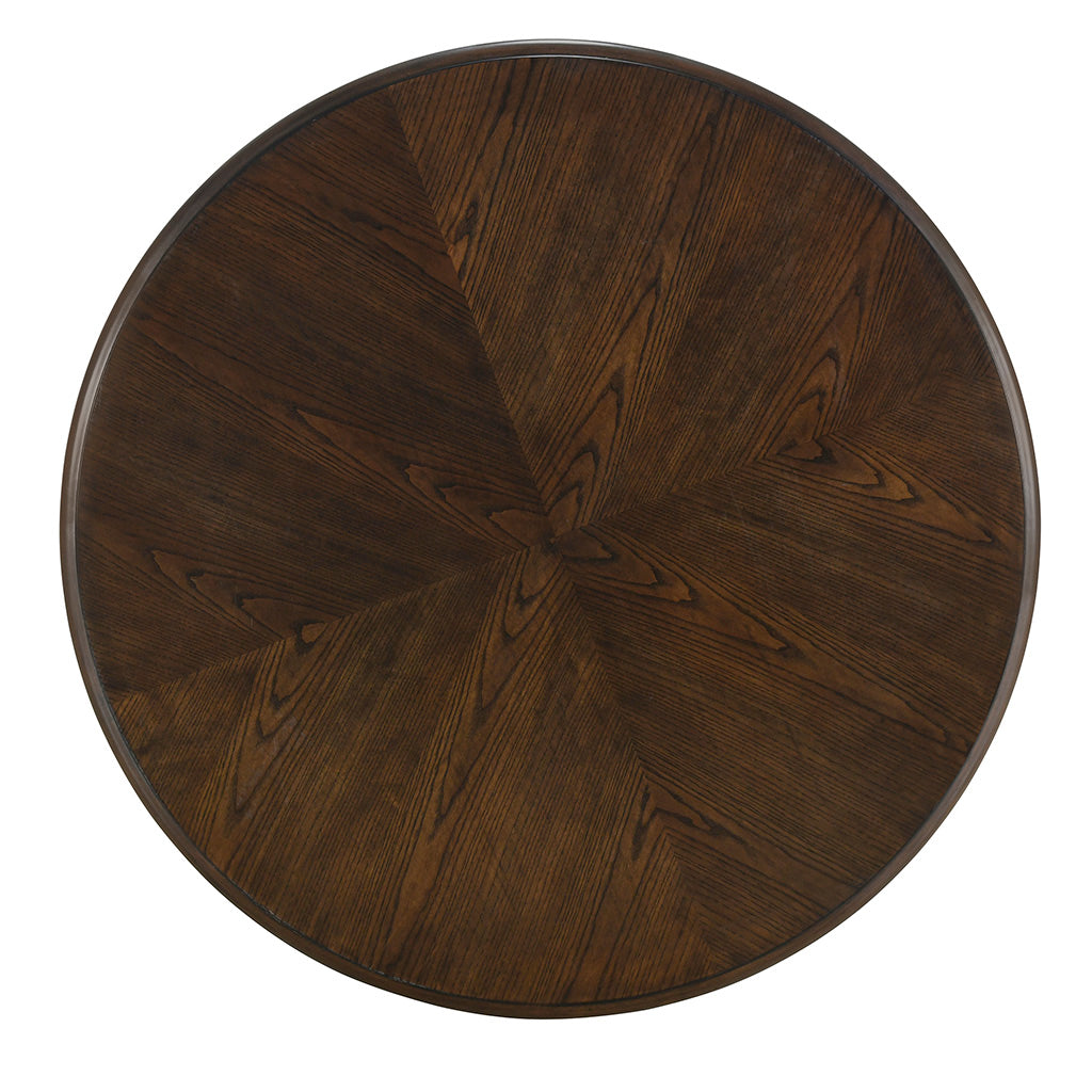 Philippe Round Coffee Table with Shelf - Brown