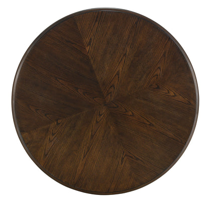 Philippe Round Coffee Table with Shelf - Brown