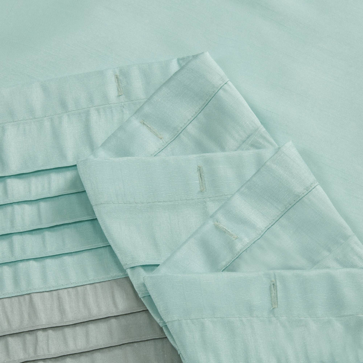 Amherst Faux Silk Shower Curtain - Aqua