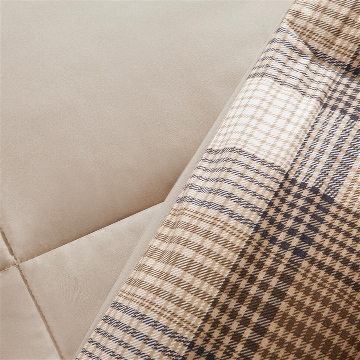 Lumberjack Classic Quilting Soft and Cozy Microfiber Solid Reverse Down Alternative Comforter Set - Multi