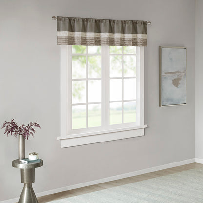 Amherst Polyoni Pintuck Window Valance - Natural