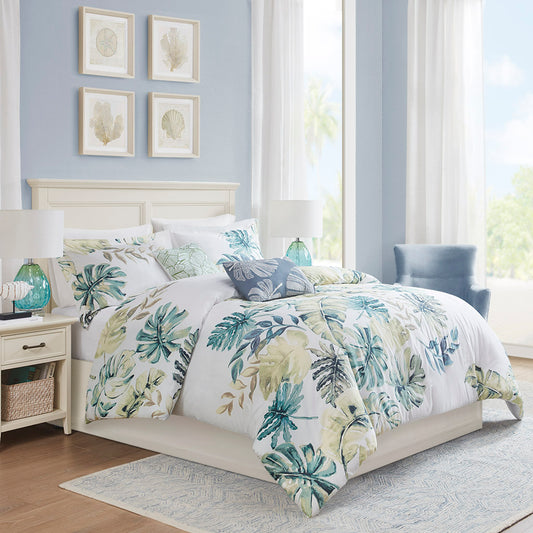 Lorelai Cotton Printed 5 Piece Duvet Cover Set - Multi