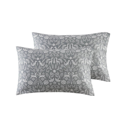 Cozy Cotton Flannel Printed Sheet Set - Winter Fauna
