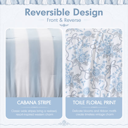 Lara Comforter Set - Blue