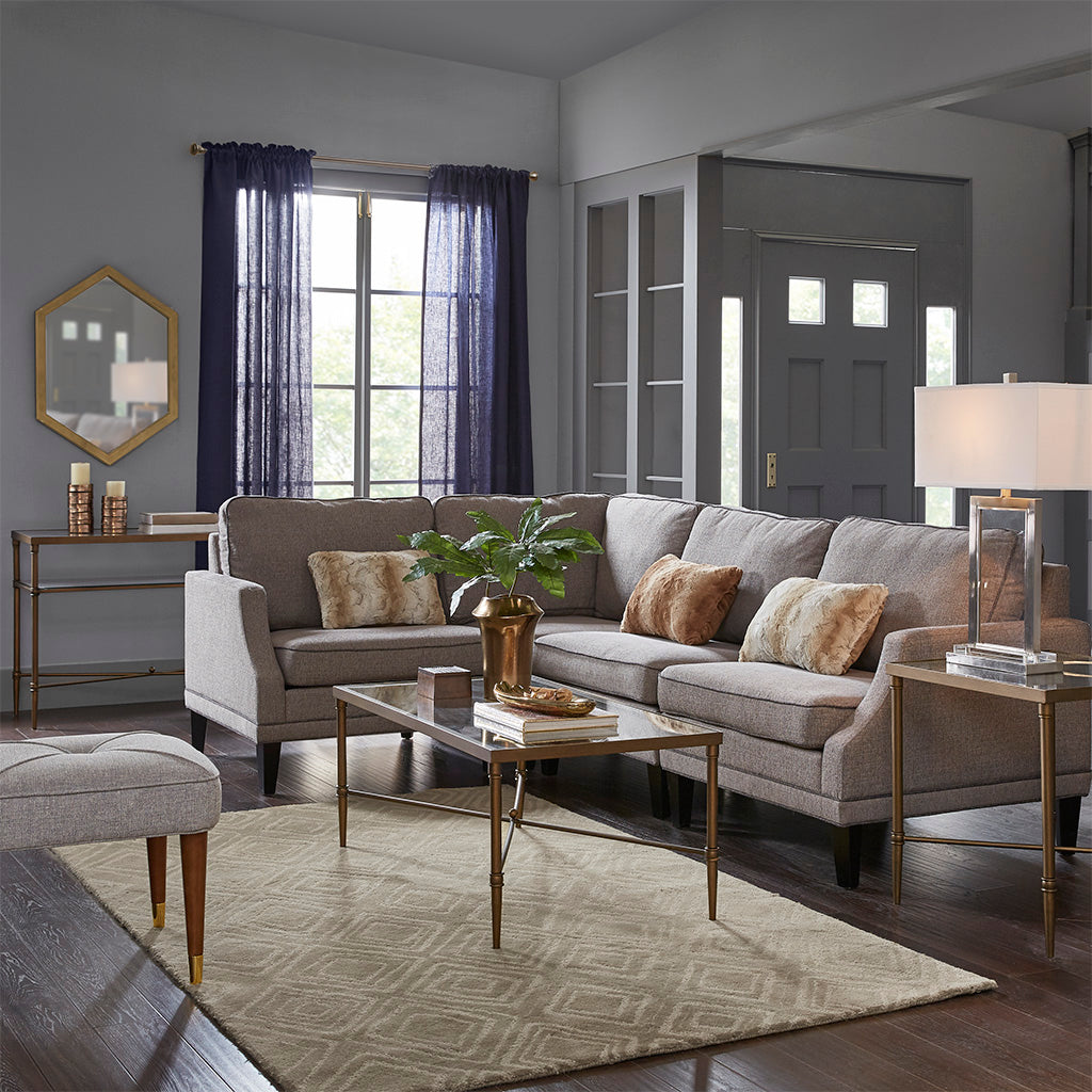 Porter Rectangular Metal & Glass Coffee Table - Bronze