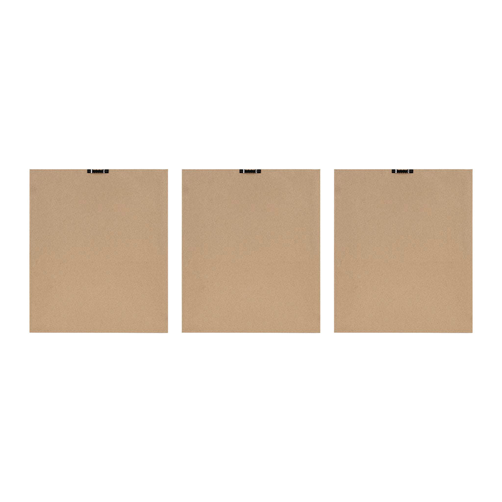 Fair Florets 3-piece Framed Glass Wall Art Set - Beige