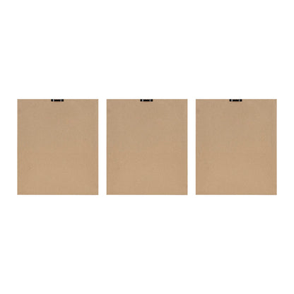 Fair Florets 3-piece Framed Glass Wall Art Set - Beige