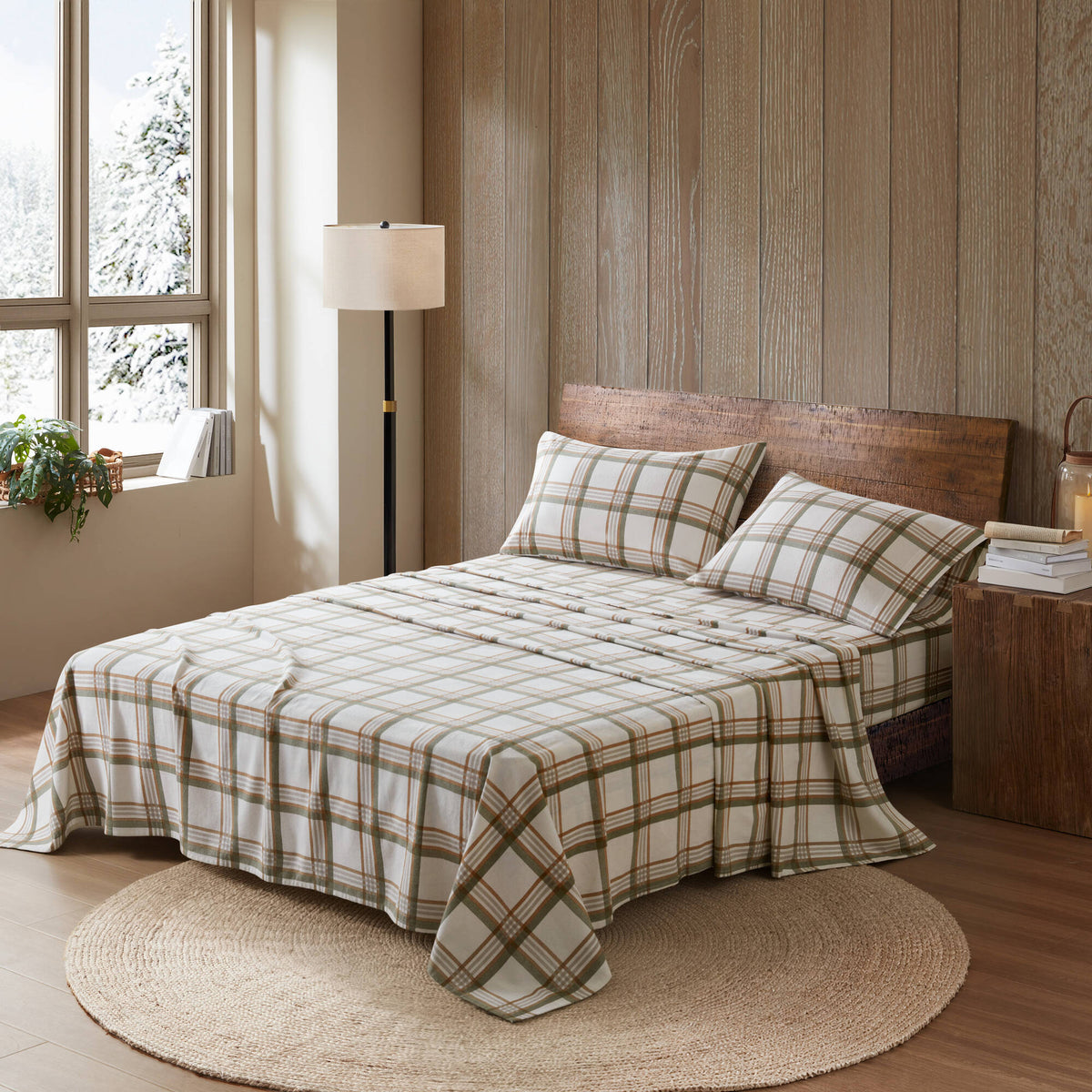 Cotton Flannel Sheet Set - Hamilton Plaid