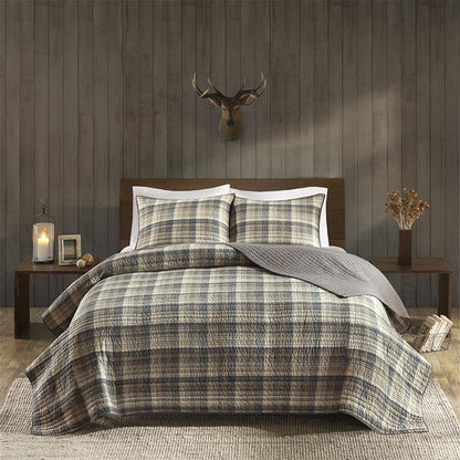 Tasha 100% Cotton Oversized Quilt Mini Set - Tan